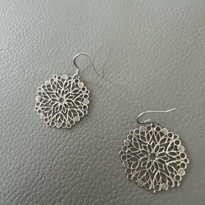 Silver dangle earrings